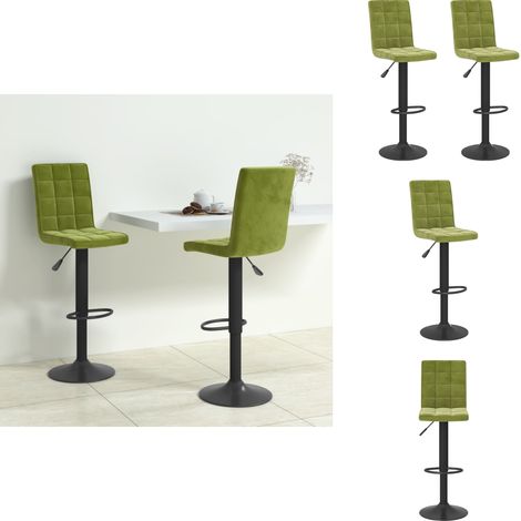 Tabourets de bar lot de 2 vert clair velours - Tabouret De Bar - Tabourets De Bar - Chaise De Comptoir - Chaises De Comptoir (1/5)