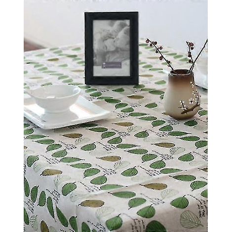 Nappe bohème de 90 cm, à carreaux, en lin, petite taille, à carreaux frais, nappe pour table ou table basse (verte) (1/4)