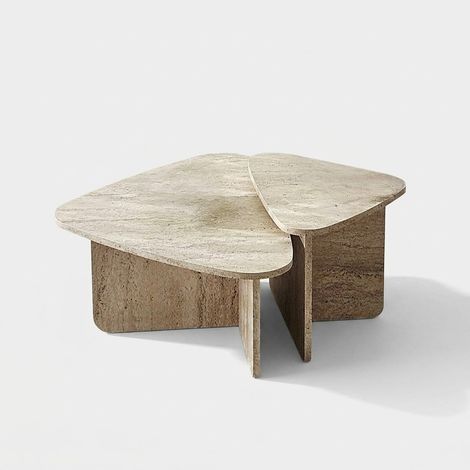 Set moderner Couchtische aus Melamin Pavel - Weiß (1/5)