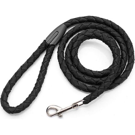 Laisse Chien Corde,Laisse pour Chien,Laisse de Corde Durable dans Un Support de Traction Solide,Fils Hautement Réfléchissants pour Petit Chien Moyen Grand（noir）-Fei Yu (1/5)
