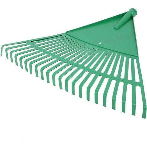 Balai feuilles plastique 470mm - Nosheir - Râteau 22 dents, vert, sans manche - Jardinage (1/4)