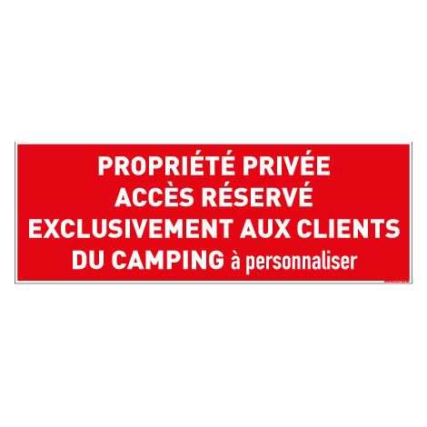 Panneau de signalisation PROPRIETE PRIVEE (H0239) - Adhésif - 350 x 125 mm