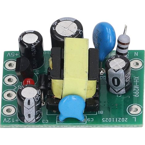 Module d'alimentation AC/DC isolé (5 pièces) : entrée 110-240 V, sortie 12 V/5 V. Accessoires inclus. (1/5)