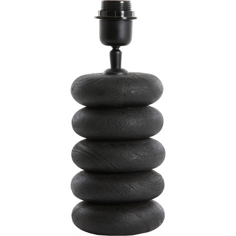 Light & Living - lámpara de mesa - Budongo - negro - madera -