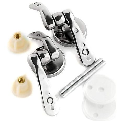 Coppia Supporti Cerniera Cerniere Universali Copriwater In Legno Wc Bagno -3.5 -