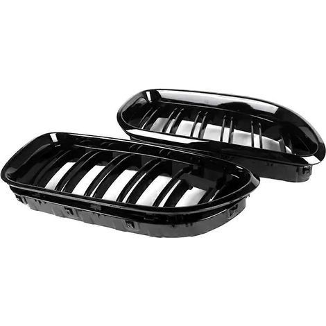 La calandre avant à double barre horizontale est compatible avec les BMW Série 6 F06 F12 F13 M6 (2012-2017). (51137211921 51137211922) (1/5)