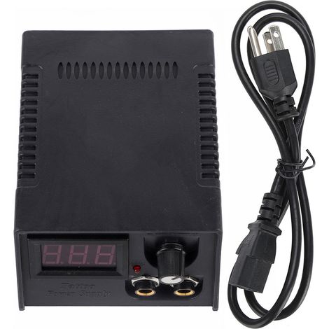Alimentation numérique professionnelle pour machine à tatouer, bloc d'alimentation LCD 110V avec câble, prise US, 30V 2A. (1/5)