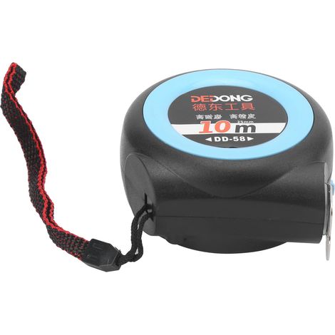 Mètre ruban rigide rétractable de 10 m (32,8 pi) avec système de verrouillage, précis pour la construction et la menuiserie, 10 mètres x 25 mm (1/5)