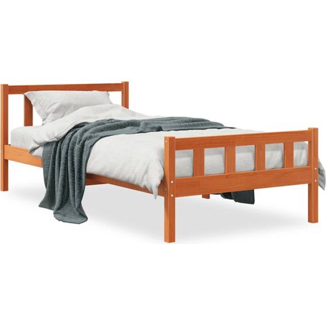 Maison Exclusive - Letto senza Materasso Marrone Cera 75x190 cm in Legno di Pino