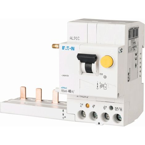 Bloc différentiel FBSMV 4P 40A Type AC 300mA 000170201 EATON FBSMV 40/4/03