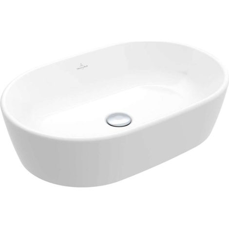 Villeroy & Boch Architectura - Lavabo da appoggio, 60x40 cm, senza troppopieno, CeramicPlus, bianco alpino 5A2661R1 (1/3)