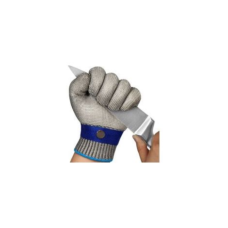 Gant Anti Coupure, Version 2.0 Améliorée des Gants de Boucher en Maille pour Couper la Viande, la Pêche, Le Hachage en Tranches (S)