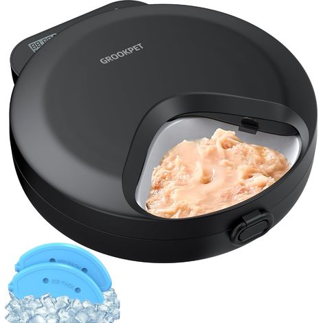 Automatic Wet Cat Food Dispenser: Dog Food Dispensers with Programmable Timer and Refrigerator – Automatic Wireless Cat Bowl with Battery – 4 Meal Pet Feeder (1/5)