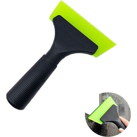 Petite raclette avec raclette en caoutchouc vert de 12,7 cm pour film teinté pour vitres, mini-outils de pose de film teinté pour vitres avec n (1/5)