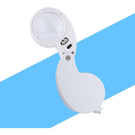 Sliver 40X Leselupe, Glaslupe, beleuchtete Vergrößerungslinse mit LED-Lampe (1/5)