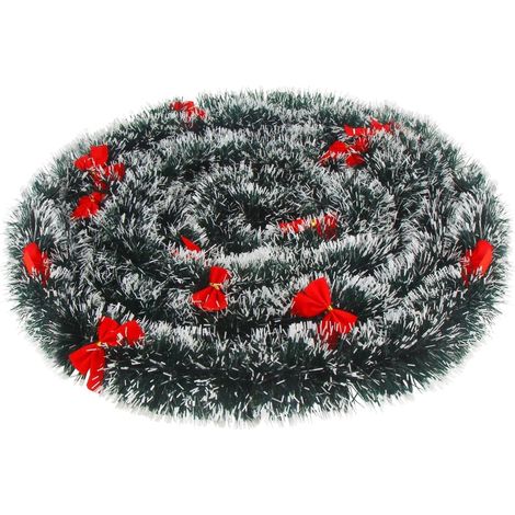Guirlande de Noël de 10 m, nœud papillon, couronne de porte, pour l'intérieur et l'extérieur, décoration de sapin de Noël (1/5)