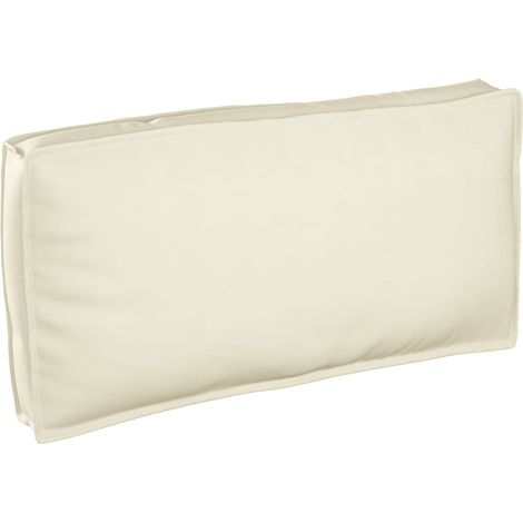 Cojín de palé para asiento / respaldo Crema 120 x 60 x 12 cm