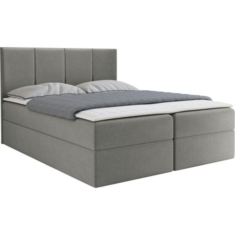 Lit boxspring Oppidum, Polo 894, Double, Continental, 160x200, Tissu, Disponible, 164x208x103cm (1/5)