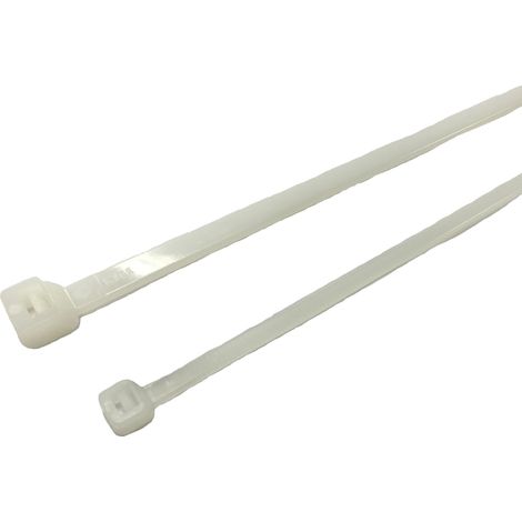 Serre-câble RS PRO 250mm x 2,5 mm Naturel en Nylon 66 ( Prix pour Sachet de 100 )