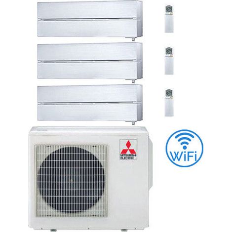 Mitsubishi Kirigamine Style Wifi R32 Pearl White Trial Split Inverter Klimaanlage 9000 + 9000 + 9000 BTU mit E.U. MXZ-3F68VF NEU Klasse A++/A+