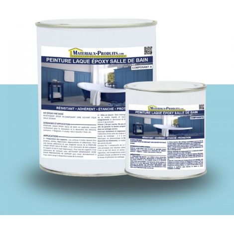 Peinture Laque Epoxy Salle de Bain - 1 Kg Bleu piscine - MATPRO (1/5)
