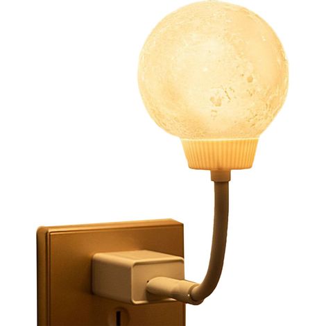 Veilleuse Murale Contrôle Vocal,Lampe Led Lune Lumière Nuit Dimmable 3 Couleurs pour Chambre Couloir Chambre Bébé Cuisine Salle de Bain (1/5)