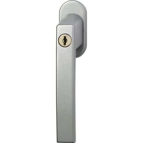 Abus Fg210 Maniglia con Blocco Antifurto, Serratura a Spinta con Cilindro per Finestre, Chiave Maestra, Livello di Sicurezza: 3, 59486, Argento (1/4)