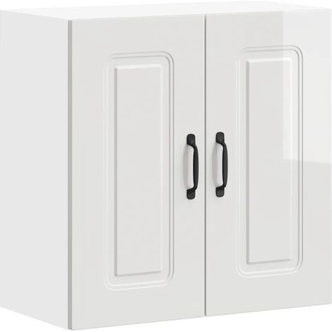 Armario de pared de cocina ergonómico blanco acabado mate 60 x 31 x 60 cm de madera contrachapada blanco brillante 020049984 (1/5)