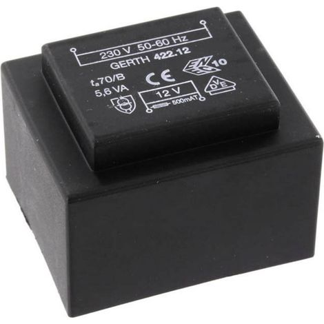 Gerth PTB422401 Transformateur pour circuits imprimés 1 x 230 V 1 x 24 V/AC 5.60 VA 233 mA V050901 (1/2)