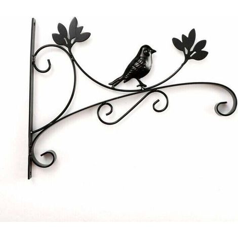 Ganchos de hierro para plantas, soportes de pared para comederos de pájaros, macetas, faroles y campanillas de viento - Crezuo (1/4)