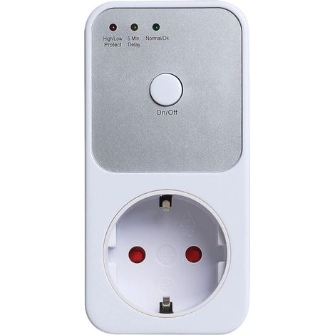 Interruptor de protección automática de voltaje para enchufes de CA 220 V, protector de sobretensión para enchufe europeo y refrigerador (1 unidad) (1/4)
