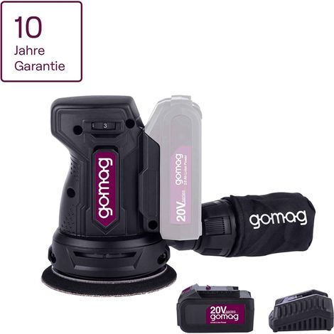 Gomag Akku Exzenterschleifer GO-EXS125 20V 125mm 4,0 Ah Akku u. Ladegerät (1/5)
