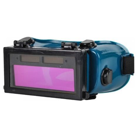 Lunettes Masque de Soudure LCD Batterie Solaire Auto-obscurcissant/assombrissantes Lunette de Protection des Yeux pour Soudage avec Bande (Vert) (1/5)