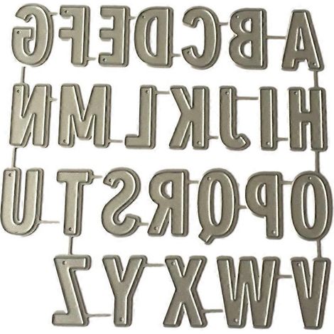 Alphabet-Stanzformen aus Metall, Schablone zum Selbermachen von Scrapbooking-Papier und Prägekarten
