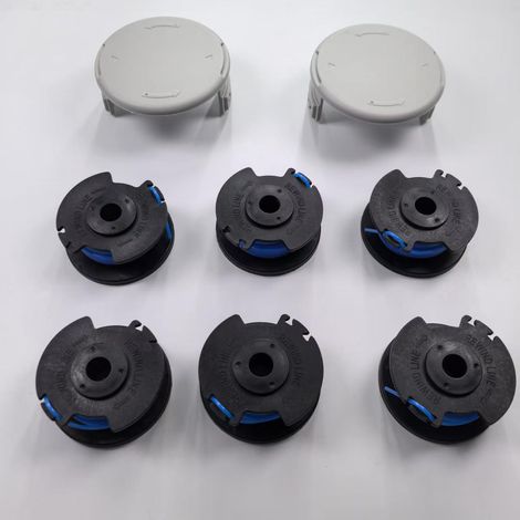 6+2-teiliges Set für Ryobi AC14RL3A Spulen/AC14HCA Spulenkappen, Rasentrimmer und Spulenabschneider.