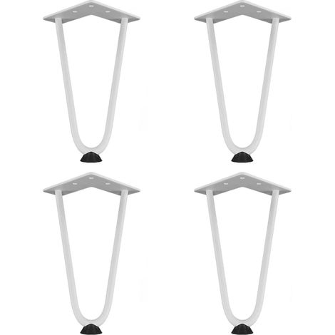 Pied Meuble Scandinave 4pcs Pieds Epingle DIY Pieds pour Table Pied de Chaise avec 20 Vis + 4 Protège Pieds (1/5)