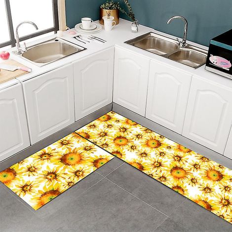 Non Slip Kitchen Mat Washable Sunflower Kitchen Rug Floor Mats for Bathroom Porch Entryway (1/3)