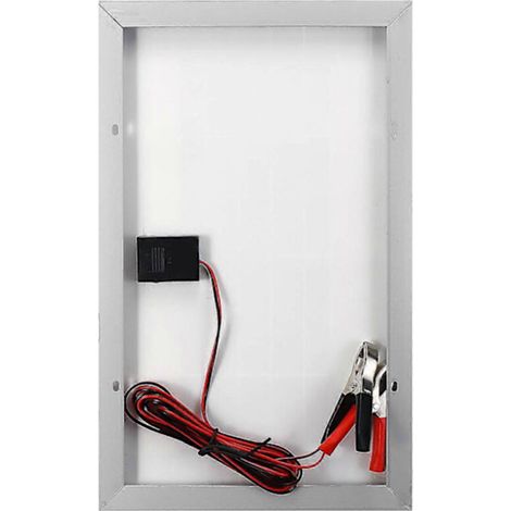 Chargeur de panneau solaire 10W 12V avec contrôleur 10A, adapté aux véhicules, aux ouvre-portails et aux clôtures électriques.