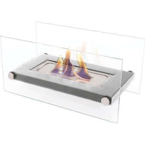 Cheminée éthanol de table en acier inoxydable