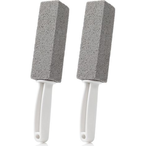 Lot de 2 pierres de nettoyage pour toilettes avec poignée - Respectueux de l'environnement et naturel - Brosses de nettoyage pour salle de bain, toilettes, cuisine et plus encore (1/4)