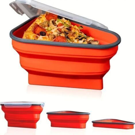 Reusable Collapsible Silicone Pizza Box – Compact Storage and Easy Transport, Ideal for 1 x 30cm Pizza