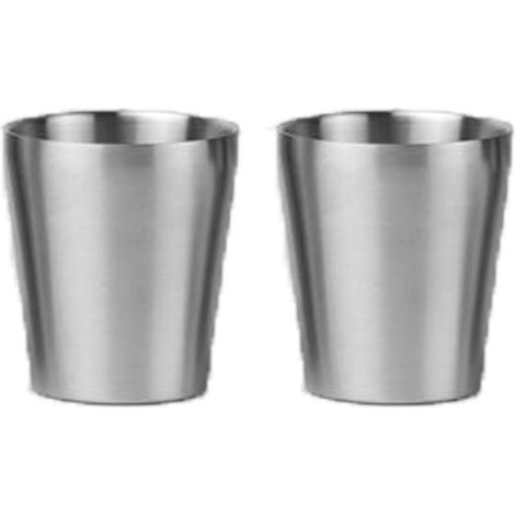 Lot de 2 gobelets en acier inoxydable 304, 260 ml, empilables, incassables et isolés, pour camping, voyage et pique-nique (1/5)