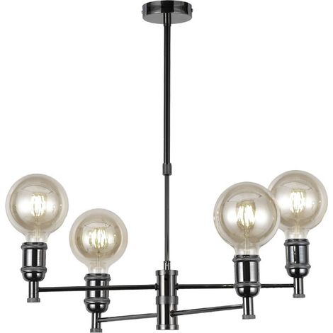 Deckenleuchte MIYAKO Graphit 4 Lichter CRISTALRECORD 99-394-27-280