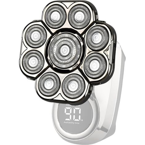 Têtes de rechange pour rasoir – Body Hair Extreme Speed, fixation universelle à 9 têtes à double anneau Utiliser pour le toilettage chauve et humide, tondeuse électrique, coupe de cheveux, style de (1/5)