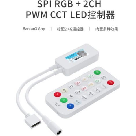 CCT SP64CE SPI Three-Channel RGB + Dual-Channel PWM CCT LED Music Bluetooth Controller