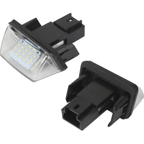Lntyq Lot de 4 feux plaque d'immatriculation LED pour Peugeot 206 207 306 307 308 406 407 5008 Citro毛n C3 C4 C5 Berlingo Saxo Xsara 4D 5D Canbus sans erreur