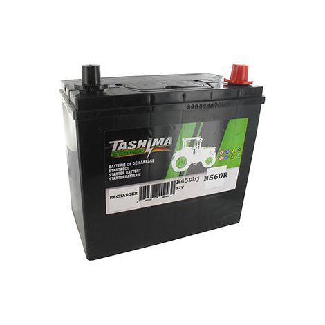 Batteria al piombo Tashima Pb Ca/ca, senza manutenzione, per rasaerba a motore 12V, 45A, + a destra. L: 235, L: 128, H: 225mm, con scatola