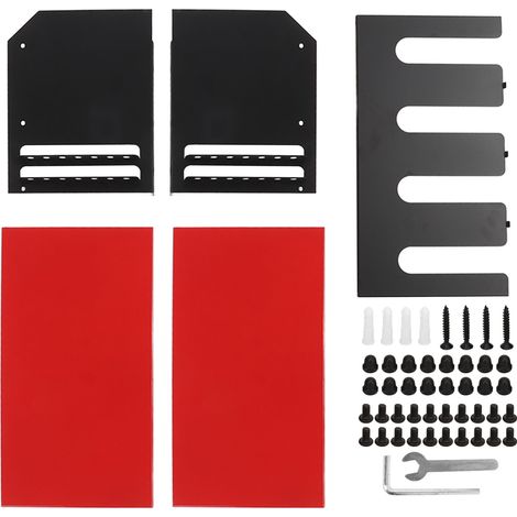 Étagère murale de rangement pour perceuses électriques, tournevis et outils étagère de rangement rouge pour entrepôt. (1/5)
