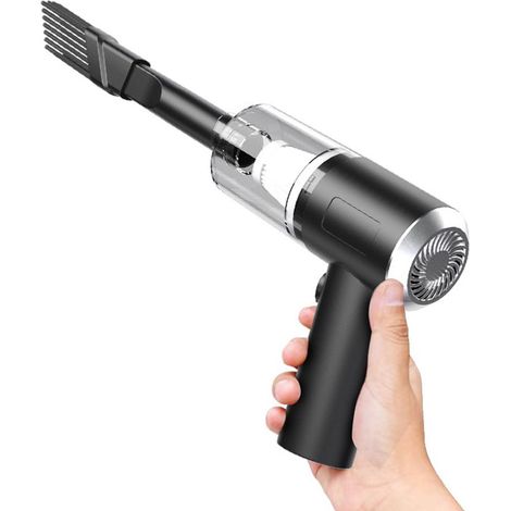 Aspirateur à main sans fil, mini aspirateur de voiture, aspirateur portable léger (310 g) rechargeable par USB avec lumière LED pour bureau et clavier (1/5)