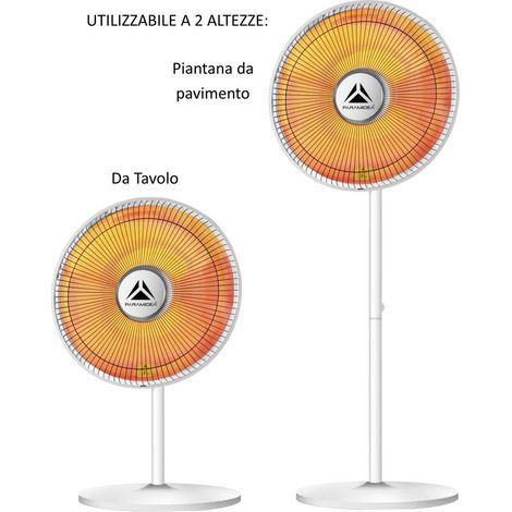 Pyramidea SC800PT Stufetta Elettrica Interno Argento 1000W (1/4)